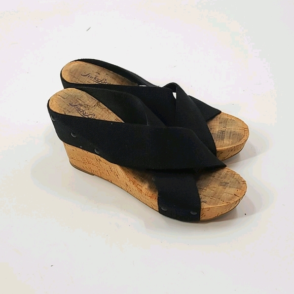 Lucky Brand Shoes - Lucky brand "Miller 2" black wedge sandal.